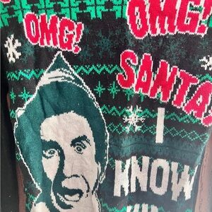 Buddy The Elf Sweater Santa I Know Him Adult Small